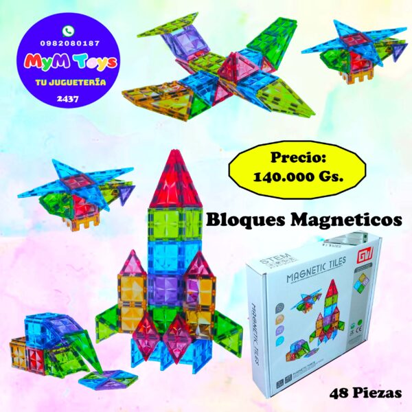 Bloques Magneticos - 48 Piezas