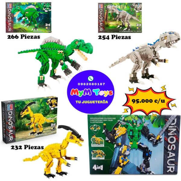 Bloques tipo Lego - Dinosaurio robot