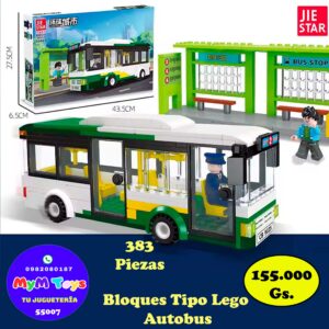 Bloques tipo lego - Autobus - 383 piezas