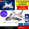 Bloques tipo lego - Avion de Combate A7 - 683 Piezas