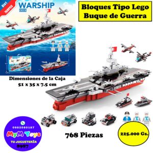 Bloques tipo lego - Buque Portaaviones - 768 Piezas