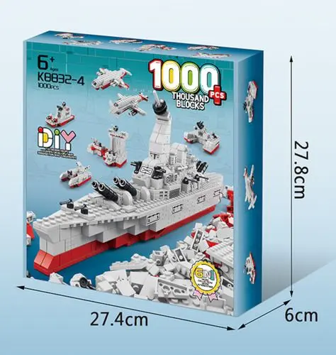 Bloques tipo lego - Portaaviones - 1000 Piezas