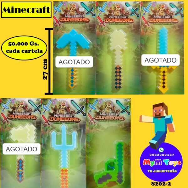 Minecraft: armas y herramientas -Medida 27 cm