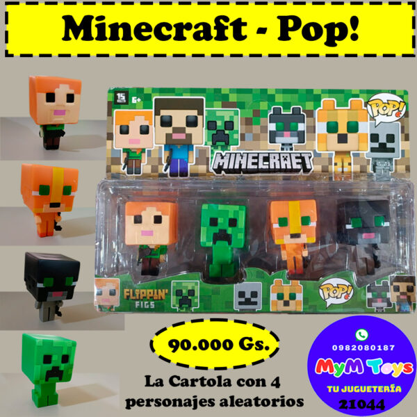 Minecraft: Cartola 4 personajes pop!