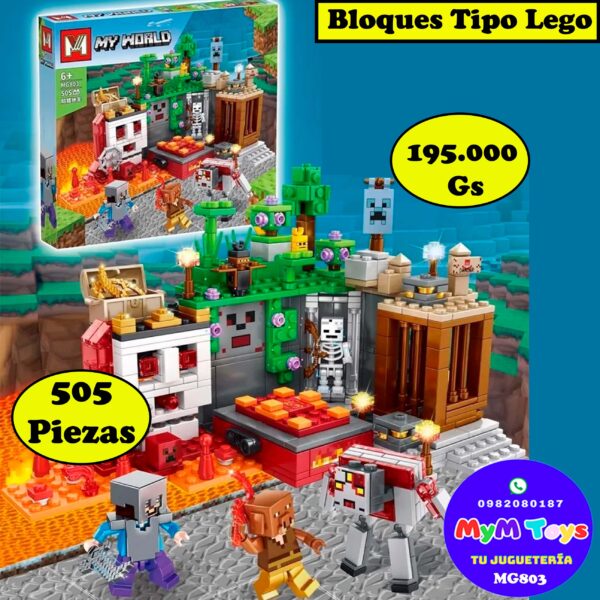 Bloques tipo lego: Minecraft - 505 piezas